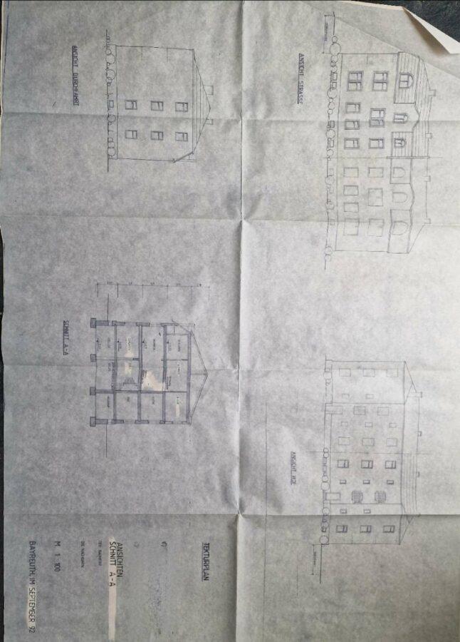 **Gepflegtes Mehrfamilienhaus in City Lage inkl. bebaubares Grundstück** - Plan Schnitt